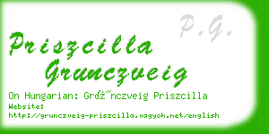 priszcilla grunczveig business card